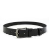 Čierny kožený hladký pánsky opasok 913-5000-0-60-9006-40 (Veľkosť 105 cm)