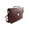 hneda kozena aktovka se dvema vnitrnimi prihradkami
