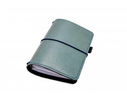 Elegantní kožený zápisník AGNES ve stylu Midori vel.: MIDI (náplně A6, 105x148mm)