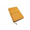 Prémiový kožený zápisník PUEBLO ve stylu Midori (Barva kůže Hořčicová, Formát/velikost Moleskine L (menší A5))