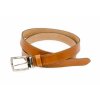 Kožený opasek společenský ANDOR 30mm (Délka opasku 100cm, Barva opasku Tmavě hnědá, Barva šití opasku Bez šití)