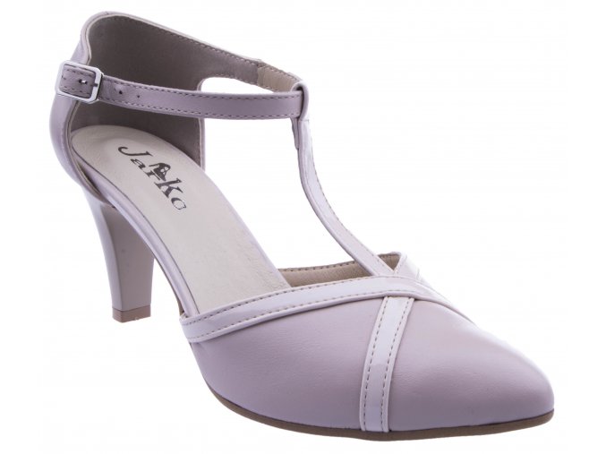 P136 bezova lak kozene lodicky plesove elegantni sexy levne pohodlne mekke paskove leskle moderni tanecni