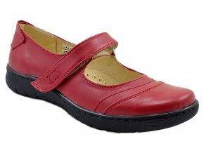 Dámské kožené červené sandále