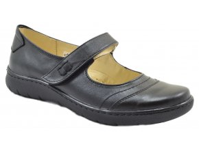 Dámské kožené černé sandále