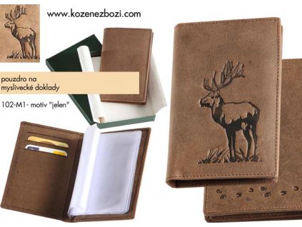 Pouzdro Na Myslivecké Doklady "Jelen"