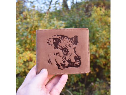 Poľovnícka peňaženka 40 "hlava diviaka"