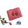Minipeněženka  8888 "Psí stopy" červená