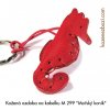 Breloc din piele „Seahorse Red”