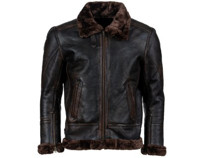 3104 3 panska kozena bunda bomberfur pilot brown brixton hneda