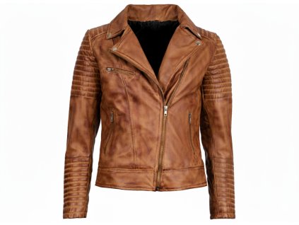 2619 damska kozena bunda krivak brown lion brixton hneda