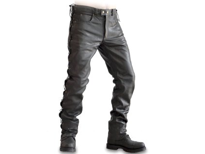 Kalhoty CRUISON LACE JEANS - kožené šněrovací kalhoty