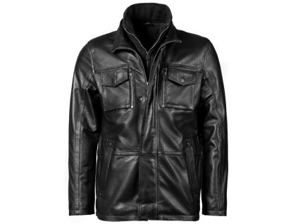 3025 3 panska kozena bunda black eton brixton cerna