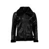 3143 3 damska kozena bunda bomberfur pilot black brixton cerna
