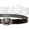 Kožený opasek CRUISON Open Skull - z kvalitní silné hovězice