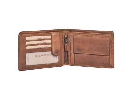 Pánská kožená peněženka Hill Burry 113-2 černá na šířku