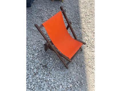 Dětské dřevěné lehátko oranžová