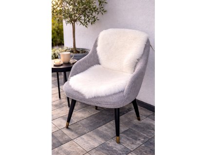 Ovčí kožešina bílá střižená