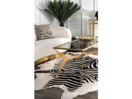 Luxusní kravská kůže zebra