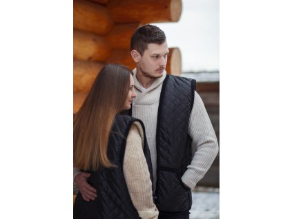 Prošívaná vesta z ovčí vlny