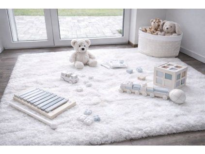 Koberec bílý 105x95 cm