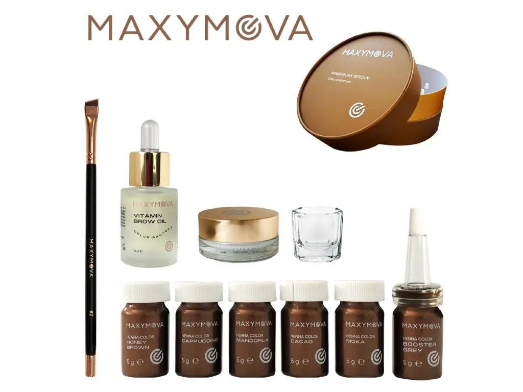 Postup farbenia obočia s Maxymova Henna Color