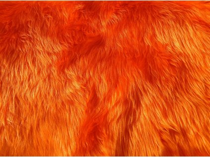 Umelá kožušina, oranžová, 45 mm vlas