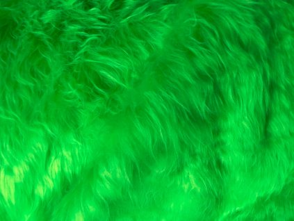 Umelá kožušina, zelená, 45 mm vlas