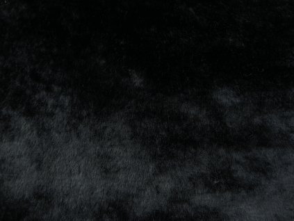 Umelá kožušina, plyš, čierny, 9 mm vlas