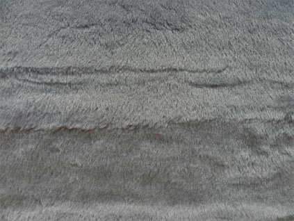 Umelá kožušina, plyš, šedý, 9 mm vlas