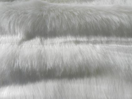 Luxusná umelá kožušina odevna, smotanovo biela, 51 mm vlas