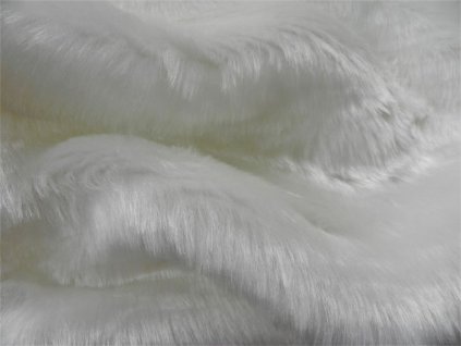 Umelá kožušina, biela, 25 mm vlas