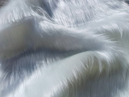 Umelá kožušina, biela, VANILKA, 45 mm vlas