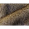 Umelá kožušina odevna, béžová, BÉŽOVÁ LÍŠKA, 50 mm vlas