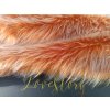 Umelá kožušina, tmavý karamel, 45 mm vlas