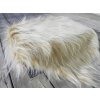 Umelá kožušina, béžová, 90 mm vlas