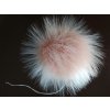 brmbolce z umelej kožušiny, perlet'ová, 50 mm vlas