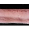 kožušinový lem, púdrovo ružová, 10 cm x 147 cm