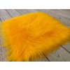 kožušinový štvorec, 48 x 48 cm, žltá, 90 mm