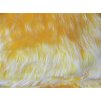 Umelá kožušina, žltý melír, 45 mm vlas