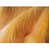 Umelá kožušina, žltý melír, 90 mm vlas