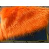 Umelá kožušina, oranžová, 45 mm vlas