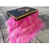 Umelá kožušina, fuchsie melír, 90 mm vlas