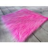 kožušinový štvorec, fuchsie melír, 90 mm vlas, 48 x 48 cm