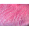 Umelá kožušina, ružový melír, 90 mm vlas