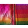 Umelá kožušina, viacfarebná, DÚHA, 45 mm vlas