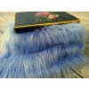 Umelá kožušina, fialová orgovánová, 90 mm vlas