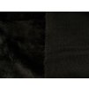 Umelá kožušina, plyš, čierny, 9 mm vlas