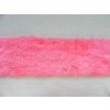 kožušinový lem, 10 x 150 cm, ružová, 9 mm vlas