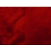 Umelá kožušina, plyš, červený, 9 mm vlas