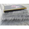 Umelá kožušina, oceľová, 90 mm vlas